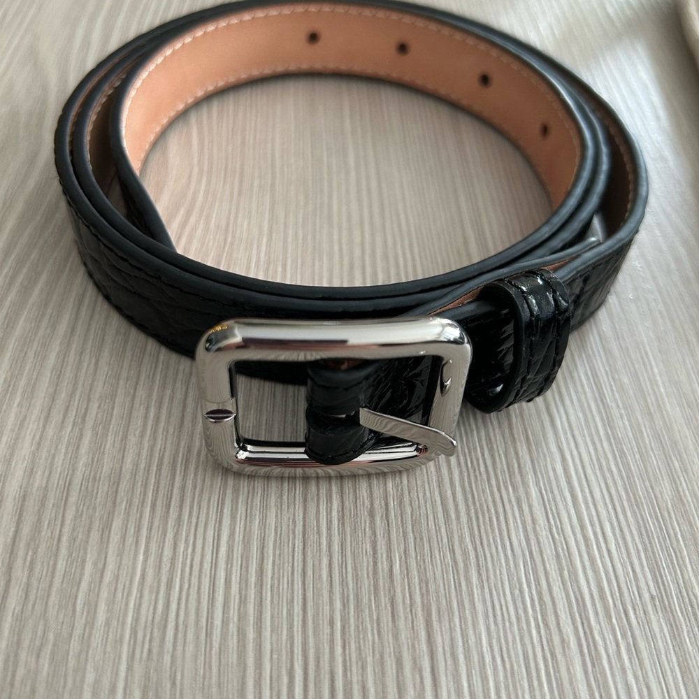 BY FAR Black Leather Women’s Belt